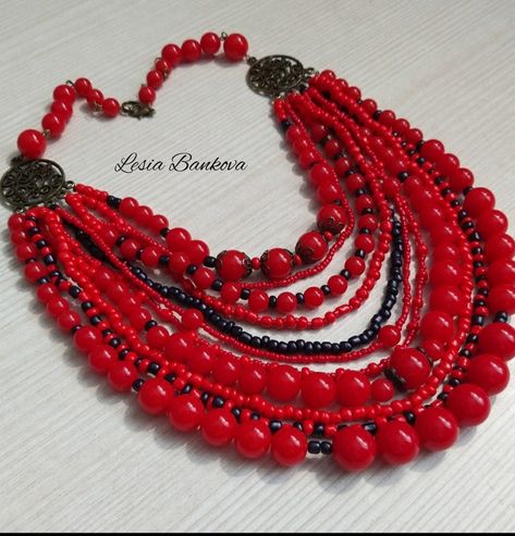 Excited to share the latest addition to my #etsy shop: Red Traditional Ukrainian beaded necklace Ukrainian gerdan Folk Handmade seed Beads Beaded Gerdan Black Multicolor Gift for her mom https://etsy.me/3AdJkM2 #red #birthday #black #women #lobsterclaw #5ormore #celtic Ukrainian Beaded Necklace, Blue Iris Flowers, Red Birthday, Holiday Necklace, Celtic Necklace, Handmade Earrings Beaded, Cool Necklaces, Handmade Beads, Metal Beads