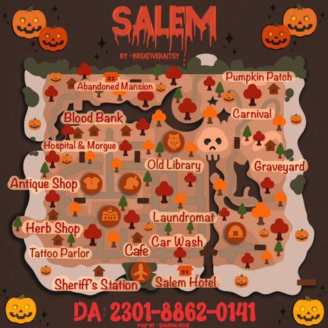 Halloween Island Animal Crossing Dream Address, What To Add To Your Animal Crossing Island, Pumpkin Sign Animal Crossing, Acnh Statue Guide, Acnh Salem Island, Animal Crossing Island Layout Design Map, Acnh Cave Designs, Spooky Flag Acnh, Acnh Island Design Codes Clothes