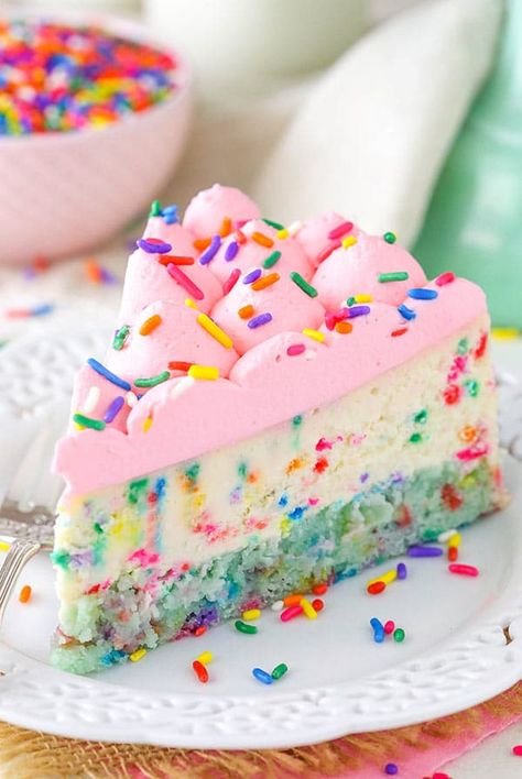 Funfetti Cheesecake, Best Cheesecake, Funfetti Cake, Läcker Mat, Creamy Cheesecake, Köstliche Desserts, Cheesecake Recipe, Savoury Cake, Food Cakes