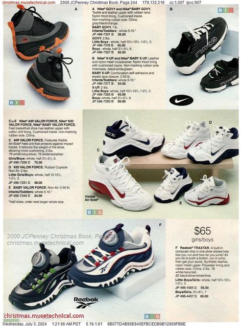 2000 JCPenney Christmas Book, Page 244 - Catalogs & Wishbooks 2000 Accessories, Sneaker Ads, Sneaker Pics, 2000 Shoes, 2000s Fashion Men, Vintage Fashion 1970, 2000s Fits, Jcpenney Christmas Catalog, Y2k Mens