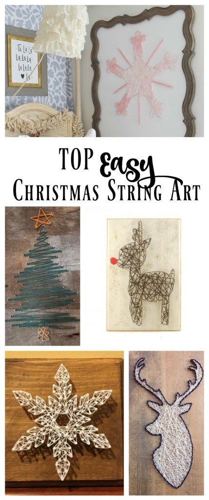 Top Easy Christmas String Art Design Ideas Christmas String Art, String Art Ideas, Grandma Crafts, Nesting With Grace, String Art Templates, Nail String Art, Art Design Ideas, String Art Patterns, Christmas Crafts To Make