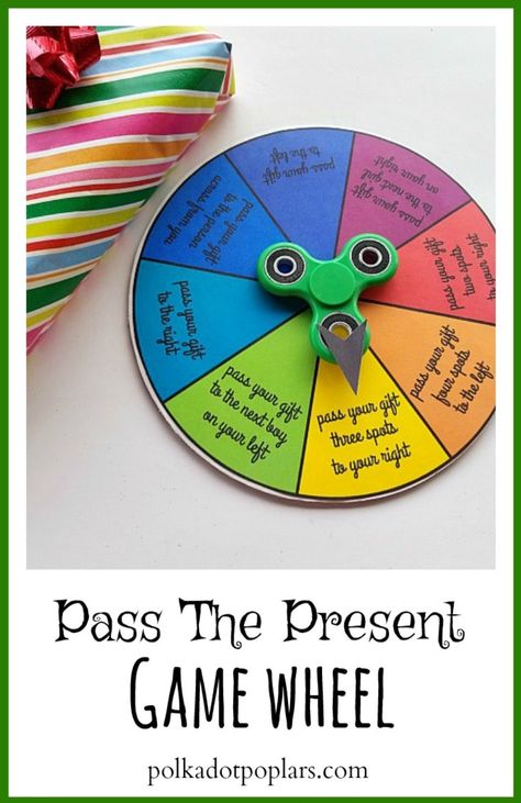 A fun "spin" on the Christmas White Elephant game. Gift Passing Game, Oppgaver For Barn, Christmas Party Games For Groups, Beach Party Games, Fun Christmas Party Ideas, Christmas Gift Exchange Games, Christmas Games For Adults, Maluchy Montessori, Gift Exchange Games