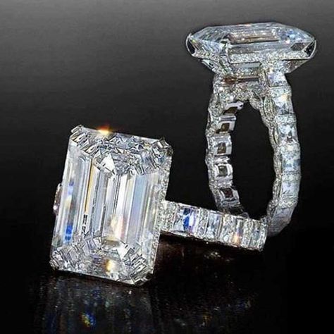 Custom Engagement Rings by Bez Ambar Bez Ambar, Emerald Cut Diamond Engagement, Emerald Cut Diamond Ring, Engagement Ring Diamond Cut, Emerald Engagement Ring Cut, Emerald Cut Diamond, Sparkly Things, Engagement Ring Cuts, Put A Ring On It