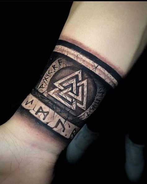 Leg Band Tattoos For Men, Tattoo Wedding Bands, Celtic Sleeve Tattoos, Viking Tattoos For Men, Traditional Viking Tattoos, Viking Rune Tattoo, Leg Band Tattoos, Band Tattoos For Men, Scandinavian Tattoo