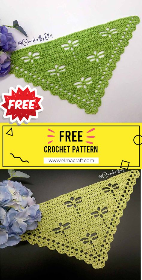 Crochet Dragonfly shawlette free pattern #crochetShawl #crochetspringShawl #springShawl #crochet #crochetpattern Crochet Dragonfly, Crochet Shawlette, Free Crochet Hat Patterns, Crochet Kerchief, Shawlette Pattern, Pola Topi, Crochet Hat Patterns, Crochet Shawl Diagram, Crochet Hairband