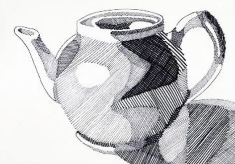 Teapot Drawing, Scribble Drawings, Perspective Pictures, Art Du Croquis, Figure Ground, Illustration Styles, Object Drawing, Contour Drawing, Cross Hatching