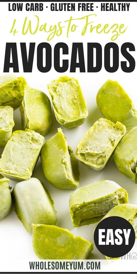 How To Freeze Avocados (4 Ways) Can You Freeze Avacodos, Frozen Avocado Smoothie, Ways To Use Avocado, Frozen Avocado Recipes, Freezing Avacados, Frozen Avocado Uses, Extra Avocados, Freezing Avocado, How To Freeze Avocado