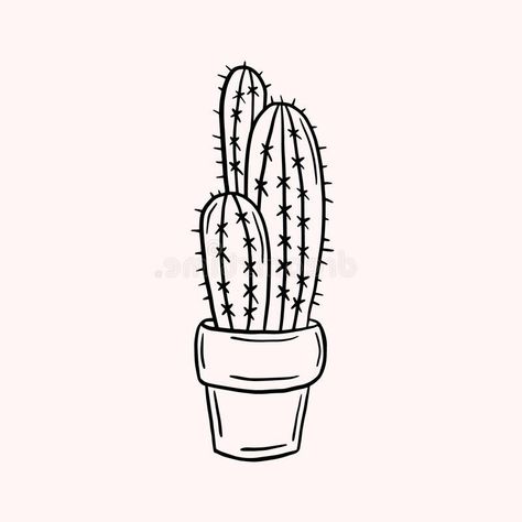 Cactus Outline, Black And White Drawings, Embroidered Canvas Art, Cactus Tattoo, Cactus Drawing, Buddha Tattoos, Bookmark Printing, School Wall Art, Cactus Painting