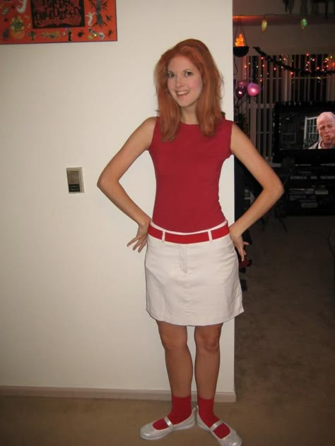 Halloween costume -me dressed up as Candace from Phineas and Ferb, just need a pink cell phone too Candice Halloween Costume, Phone As And Ferb Costume, Jeremy And Candace Costume, Candice And Stacy Costume, Phineas And Ferb Trunk Or Treat, Candace And Stacy Costume, Candice And Jeremy Costume, Candace Flynn Costume, Finneas And Ferb Costume