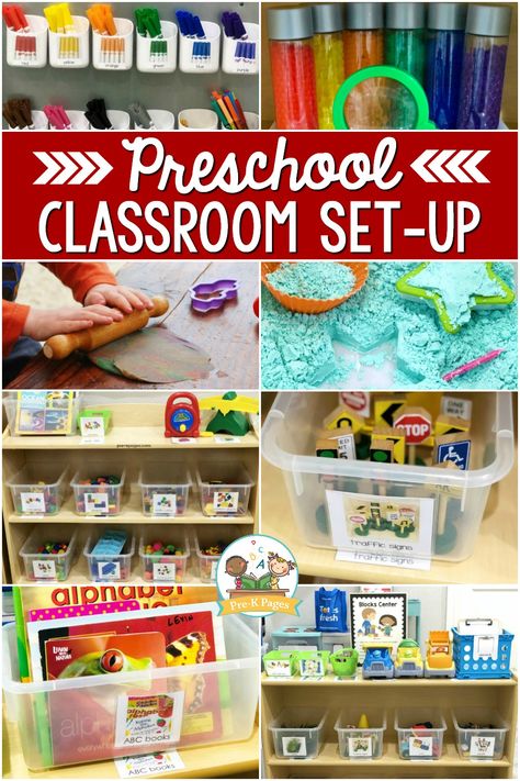 Prek Classroom Setup, Preschool Set Up, Preschool Classroom Setup, Play Based Classroom, Classroom Management Preschool, Preschool Organization, Teacher Needs, Pre K Pages, Preschool Rooms