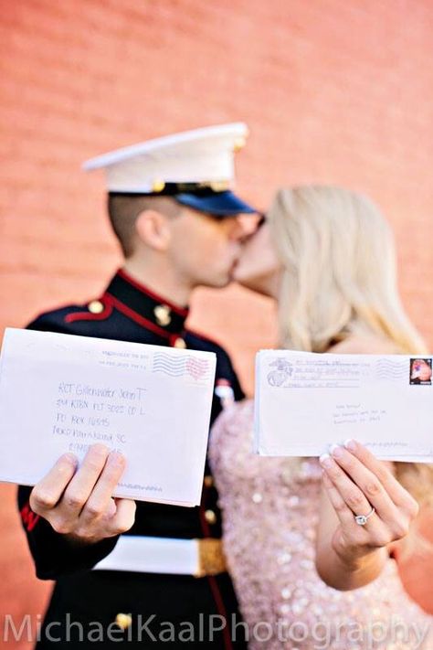 Letters from boot camp. Marine Corps engagement pictures. Military Wedding Pictures, Military Couple Pictures, Military Couple Photography, Usmc Wedding, Marine Corps Wedding, Marine Pictures, Military Boyfriend, Military Couples Photos, Military Engagement Photos