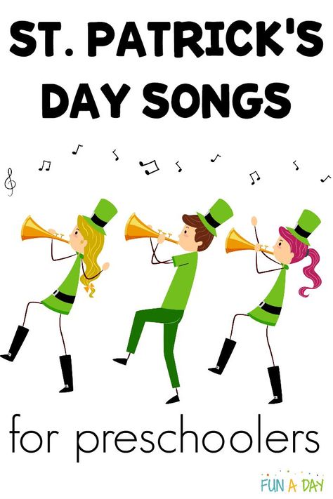 Love this selection of St. Patrick’s Day songs for preschoolers! They would be perfect in the preschool classroom or at home. Great to see some real Irish music is included! Go check out the St. Patrick’s Day songs for kids. #FunADay #PreschoolActivities #PreschoolSongs #StPatricksDay #Preschoolers #MusicForKids #PreschoolThemes #PreschoolTeacher St Patricks Day Songs, Music Crafts Preschool, Music Preschool, Songs For Preschoolers, Rainbow Lessons, Movement Preschool, St Patrick's Day Activities, Preschool Counting, Counting For Kids