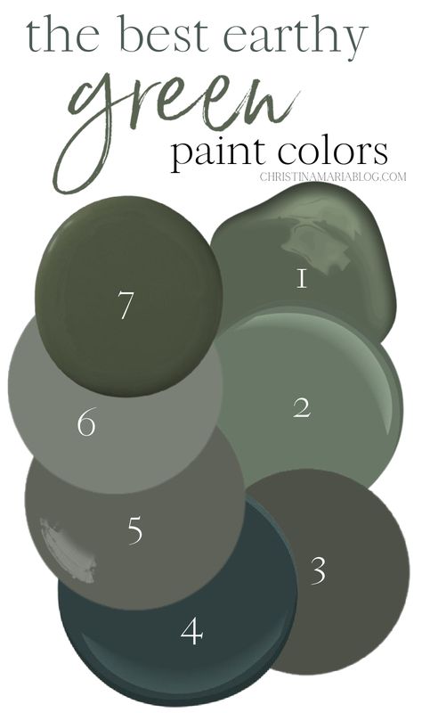 Green Wall Paint Colors, Best Green Paint Colors, Olive Green Paints, Paint Color Guide, Green Painted Walls, Green Accent Walls, Favorite Paint Colors, Green Paint Colors, Color Guide