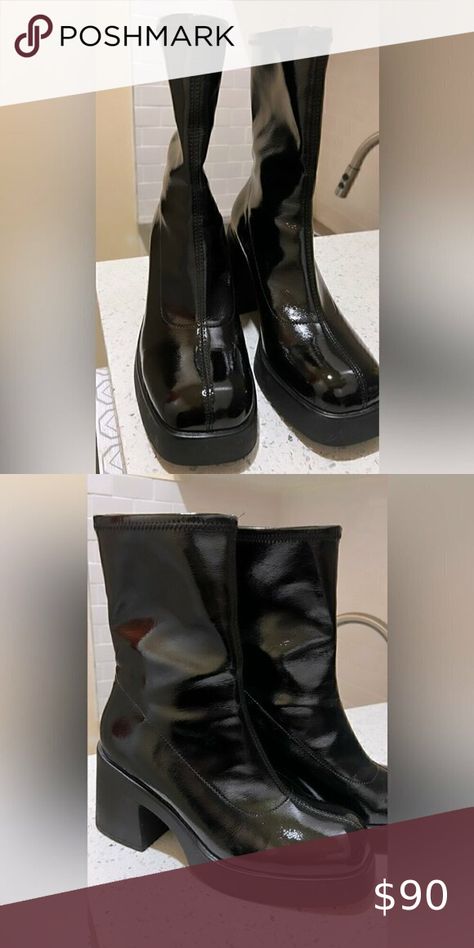 Size 8 booties from Call It Spring Call It Spring Shoes, Black Cargo Pants, Black Cargo, Ralph Lauren Sweater, Spring Shoes, Rain And Snow Boots, Boot Sandals, Trending Accessories, Jean Coat