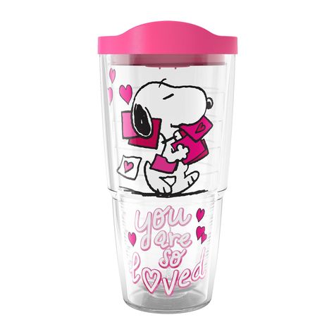 Snoopy Valentine's Day, Snoopy Valentine, Tervis Tumbler, Peanuts Gang, Travel Cup, Peanuts Snoopy, Insulated Tumbler, Love Valentines, New Day