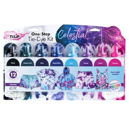 Picture of One-Step Tie-Dye Kit Celestial Tulip Tie Dye, Sky Purple, Tulip Colors, Tie Dye Party, Tie Dye Kit, Color Kit, Aegean Sea, Squeeze Bottles, Paint Marker