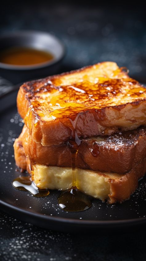 French Toast Astethic, Amazing Breakfast Recipes, French Toast Photography, French Tost, French Food Photography, French Toast Aesthetic, Food Photography Breakfast, Breakfast Food Photography, Fresh Toast