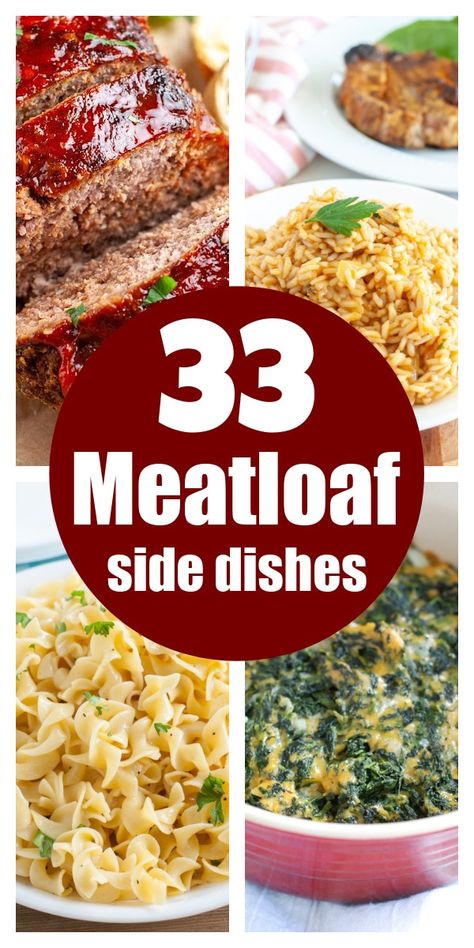 Make meatloaf night special with one of these delicious meatloaf sides. With this variety of meatloaf side dishes, there is sure to be a meatloaf side dish idea for you. Everything from potatoes, veggies, rolls, and soup, this list has it all. Meatloaf Meals Sides Dinners, What Goes Good With Meatloaf, Meat Loaf Sides, Meatloaf Meals Sides, What Goes With Meatloaf, Meatloaf Dinner Ideas Sides, Meatloaf Sides Dishes, Sides For Meatloaf, Pasta Side Dishes Easy