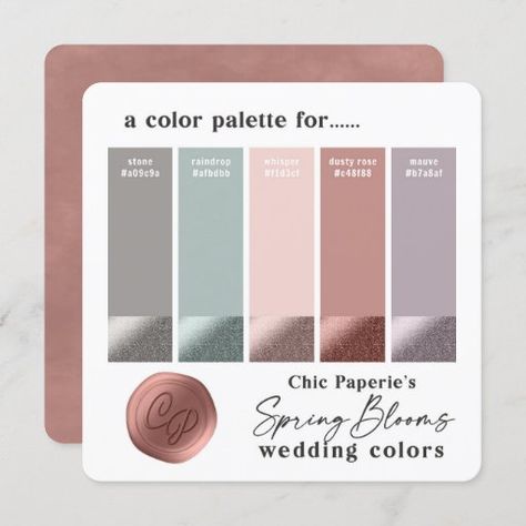 Spring Pink & Mauve Wedding Color Palette Card Mauve Wedding Colors, Spring Wedding Color Palette, Blush Color Palette, Blush Wedding Colors, Wedding Color Pallet, Wedding Color Combos, Mauve Wedding, Spring Wedding Colors, Summer Wedding Colors