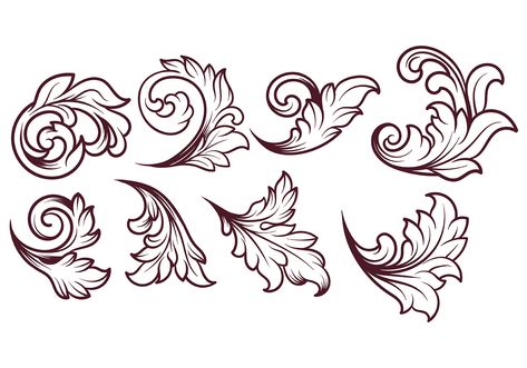 Filigree Tattoo, Ornament Drawing, Tooling Patterns, Engraving Art, Acanthus Leaf, Metal Engraving, Deco Floral, Filigree Design, Zentangle Art