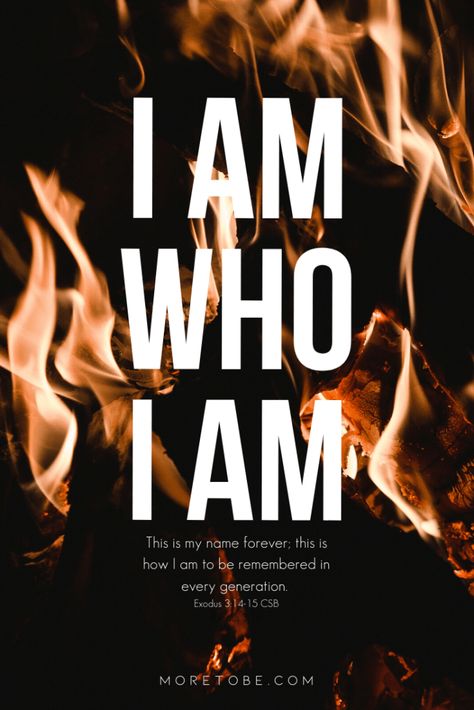 I AM WHO I AM | Encounter God #6 - More to Be I Am Who I Am, I Am That I Am, Who I Am, God Calling, God Pics, Exodus 3, Name Of God, Life Transformation, The Great I Am