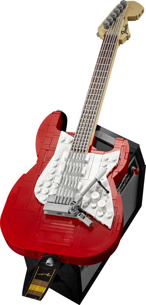 Official Release: LEGO Ideas Fender Stratocaster (21329) - GJBricks Lego Guitar, 1st Of October, Stratocaster Guitar, Lego Blocks, Lego News, Lego Models, Lego Group, Lego Design, Fender Stratocaster