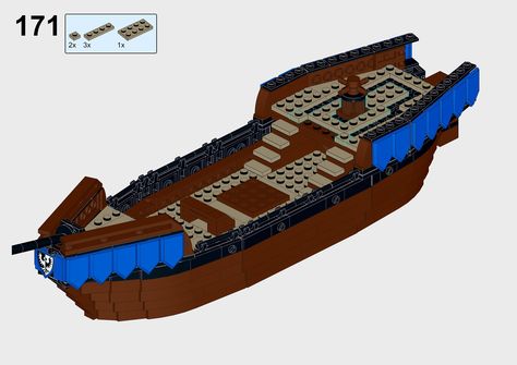 Lego Ship Instructions, Lego Pirate Ship Moc, Lego Boats, Black Serpent, Lego Pirate Ship, Pirate Lego, Lego History, Black Falcon, Lego Boat