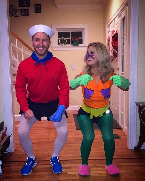 Mermaid Man And Barnacle Costume, Dip Halloween Costume Ideas, Mermaid Man And Barnacle Boy Couple, Couples Last Minute Costumes, Mermaid Man And Barnacle Boy Costume Couple, Mermaid Man And Barnacle Boy Costume Diy, Holloween Costume Mens, Last Minute Costume Ideas For Couples, Mermaid Man And Barnacle Boy Costume