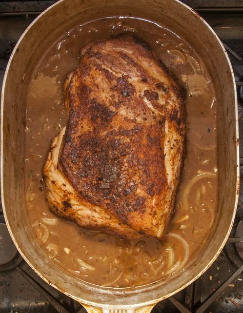 Pork Roast And Gravy Slow Cooker, Smothered Pork Roast, Old Fashioned Pork Roast, Pork Roast And Rice Recipes, Pork Roast And Gravy Recipes, Pork Roast With Gravy In Oven, Pork Roast And Rice, Southern Pork Recipes, Cajun Pork Roast