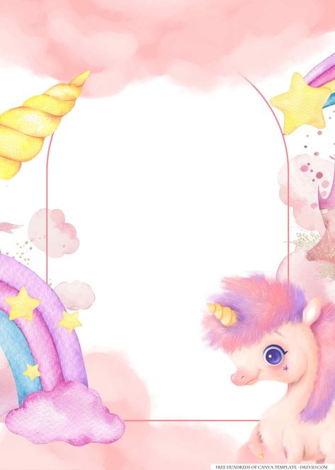 16+ Unicorn Birthday Invitation Templates | Download Hundreds FREE PRINTABLE Birthday Invitation Templates Unicorn Theme Invitation Template, Unicorn Invitation Background, Unicorn Theme Background, Unicorn Invitation Template, Unicorn Template, Birthday Canvas, Unicorn Birthday Invitation, Invitation Card Birthday