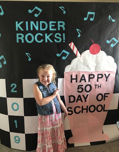 50s Day At School Decorations, 50th Day Of School Preschool, 50th Day Of School Decorations, 50s Day Kindergarten, 50th Day Of School Kindergarten, 50th Day Of School Activities, 50s Day At School, 50 Days Of School, 50th Day Of School