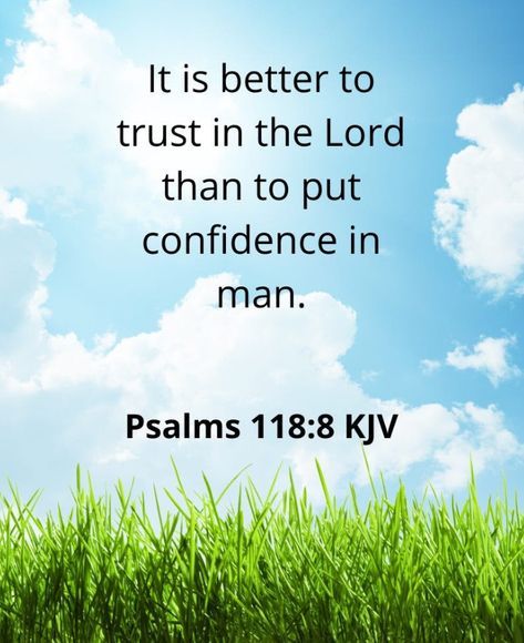 It is better to trust in the Lord than to put confidence in man. Psalms 118:8 KJV Psalm 118 8, Psalms 118, Kjv Bible Verses, Encouraging Scriptures, Seek God, Biblical Truths, Bible Quotes Wallpaper, Prodigal Son, Kjv Bible