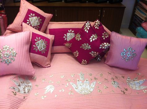 Bed Cover Diy Sofa Cover, Bed For Girls Room, Diy Cushion Covers, Wedding Packing, Dining Room Chair Slipcovers, Bedroom Duvet, Mehendi Decor Ideas, Wedding Bed, Afghani Clothes