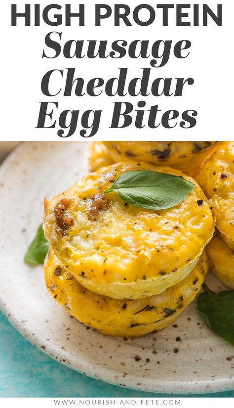 Whisk cottage cheese straight into these Sausage Cheddar Egg Bites for an extra satisfying breakfast you can prep ahead for the week. With a creamy texture, major flavor, and short ingredient list, this is a recipe you'll be happy to make again and again. Sausage Egg Cheese Bites, Egg And Sausage Bites, Egg Sausage Bites, Sausage And Egg Bites, Eggs Bites With Cottage Cheese, Egg And Cottage Cheese Bites, Toddler Egg Bites, Egg Bites With Cottage Cheese Recipe, Egg Bite Meal Prep