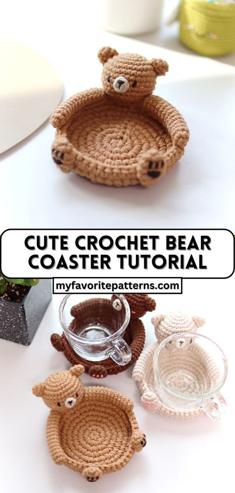 Coaster Tutorial, Tutorial Knitting, Pola Macrame, Crochet Game, Easy Crochet Animals, Crochet Strawberry, Kartu Valentine, Crochet Coaster Pattern, Pola Amigurumi