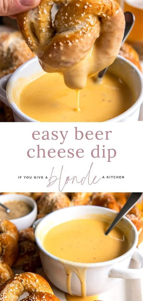 Easy Beer Cheese Dip, Easy Beer Cheese, Beer Cheese Recipe, Beer Cheese Dip Recipe, Beer Cheese Fondue, Beer Cheese Sauce, Cheese Dips, Pretzel Cheese, Beer Cheese Dip