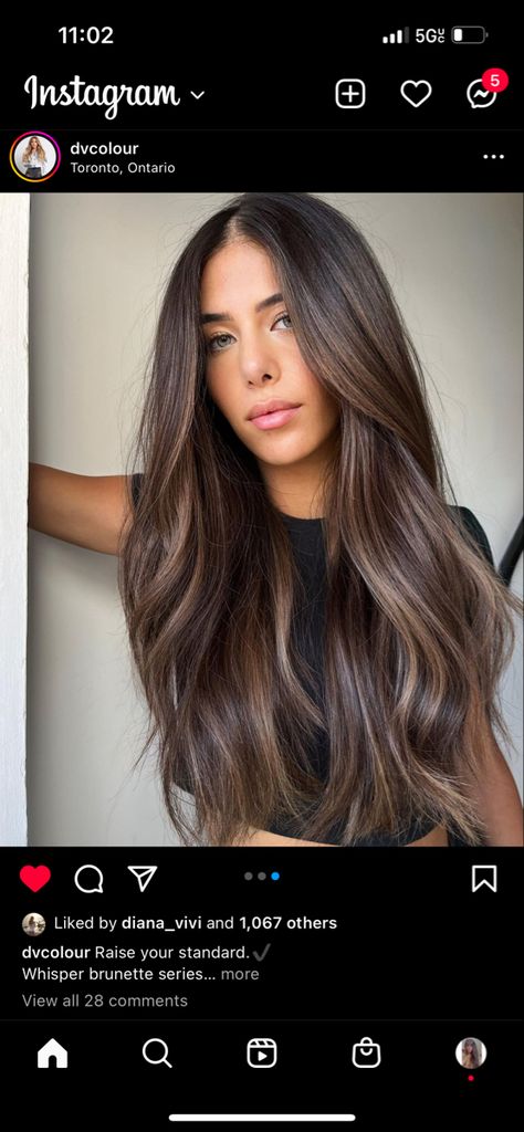 Dark Brown Dimensional Hair Subtle Highlights, Brunette Cool Tone Balayage, Soft Dimensional Brunette, Dark Brown Hair With Subtle Highlights, Brown Hair Subtle Highlights, Brown Dimensional Hair, Brunette Dimensional Hair, Brunette Vibes, Dimensional Brown