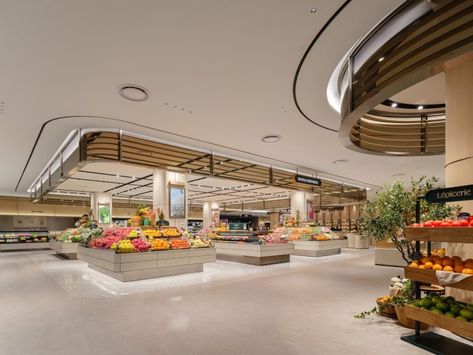 Vivo City, Grocery Market, Food Retail, Supermarket Design, Store Ideas, Design Department, Materials And Textures, Shop Interior Design, Shop Interior