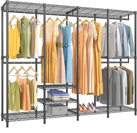 Amazon.com: VIPEK V40 Wire Garment Rack Heavy Duty Clothes Rack for Hanging Clothes, Multi-Functional Bedroom Clothing Rack Freestanding Closet Wardrobe Rack, Max Load 1110lbs, Black : Home & Kitchen Bedroom Clothing Rack, Large Wardrobe Closet, Freestanding Closet, Functional Bedroom, Free Standing Closet, Closet Rack, Black Hangers, Metal Clothes Rack, Large Wardrobes