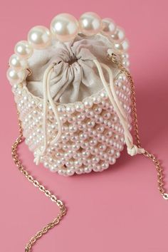 Pearl Clutch Bag, Hand Beaded Bag, Statement Handbag, Sac Diy, Free Crochet Bag, Crystal Bags, Potli Bags, High Street Fashion, Pearl Bag