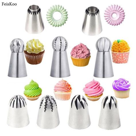 Russian Icing Tips, Russian Nozzles, Cake Nozzles, Premium Cake, Icing Tools, Russian Piping Tips, Cupcake Decorating Tips, Buttercream Cake Decorating, Wilton Cake Decorating