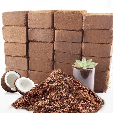 PRICES MAY VARY. ✨【100% NATURAL ORGANIC COCO COIR】Our coco coir bricks are extracted entirely from coconut husk fibers, ensuring they are 100% natural and organic. coconut coir possess a low EC and maintain a balanced pH level. Coco coir is biodegradable, breathable, and exhibits excellent water retention and drainage capabilities. Serving as a traditional substitute for soil, coir brick provides abundant nutrients and moisture, taking your planting endeavors to unparalleled levels. ✨【PROMOTE HE Coco Coir, Coconut Husk, Ph Level, Water Retention, Ph Balance, Planting Herbs, Natural Organic, Lawn Garden, Makeup Remover