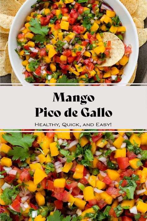 Mango Pico, Hormone Reset, Mexican Salsa Recipes, Mexikansk Mat, Mediterranean Foods, Hispanic Recipes, Salsa Guacamole, Mango Salsa Recipes, Healthy Sauces