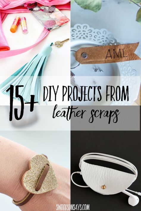 Uses For Leather Scraps, Crafts With Leather Sheets, Projects With Leather Scraps, Quick Leather Crafts, Faux Leather Scrap Projects, What To Do With Leather Scraps, Leather Offcut Projects, Leather Pieces Ideas, Ideas For Leather Scraps