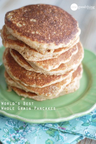 World's Best Whole Grain Pancakes Whole Grain Flour Recipes, Whole Grain Recipes, Whole Grain Pancakes, Whole Grain Foods, Grain Foods, Pancakes And Waffles, Food Store, Freezer Meals, Nutritious Meals