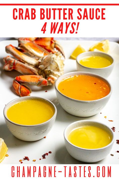 Indoor Seafood Boil Party, Garlic Butter For Crab Legs Melted, Garlic Butter Dipping Sauce For Crab, Dipping Sauce For Crab Legs Recipe, Crab And Butter, Crab Butter Dipping Sauce, Crab Boil Butter Sauce Recipe, Crab Garlic Butter Sauce Recipe, Crab Legs Butter Sauce