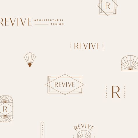 Color Branding Design, Arte Art Deco, Art Deco Logo, Logos Vintage, Logo Design Ideas, Web Design Projects, Branding Logo Design, Custom Home Designs, Professional Logo Design