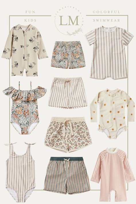 30+ Fun & Colorful Kids' Swimwear Finds Liz Marie Galvan, Liz Marie, Liz Marie Blog, Baby Swimsuit, Best Swimwear, Baby Swimming, West Michigan, Kids Swimwear, Summer Kids