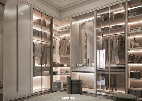 Dressing Room on Behance U Dressing Room, Dressing Room Modern Design, Modern Classic Closet, Dressing Room In Bedroom, Dressroom Ideas, Dressing Design For Bedroom, Closet Room Ideas Bedrooms, Wardrobe Room Design, Dressing Area Design