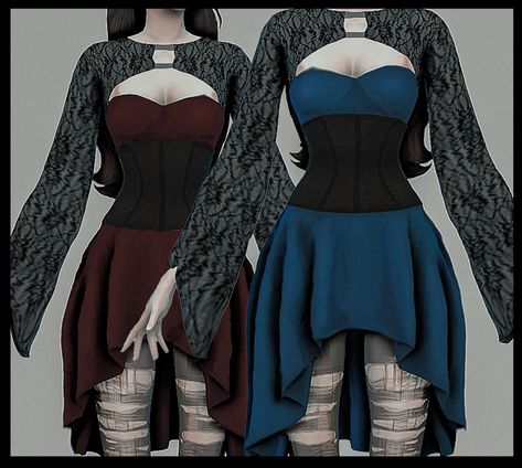 Sims4 Cc Witch Clothes, Sims 4 Cc Clothes Witch, Sims 4 Gothic Clothes, Sims 4 Cc Witch Clothes, Goth Sims 4, Sims 4 Cc Goth, Sims 4 Stories, Vampire Clothes, Edgy Dress